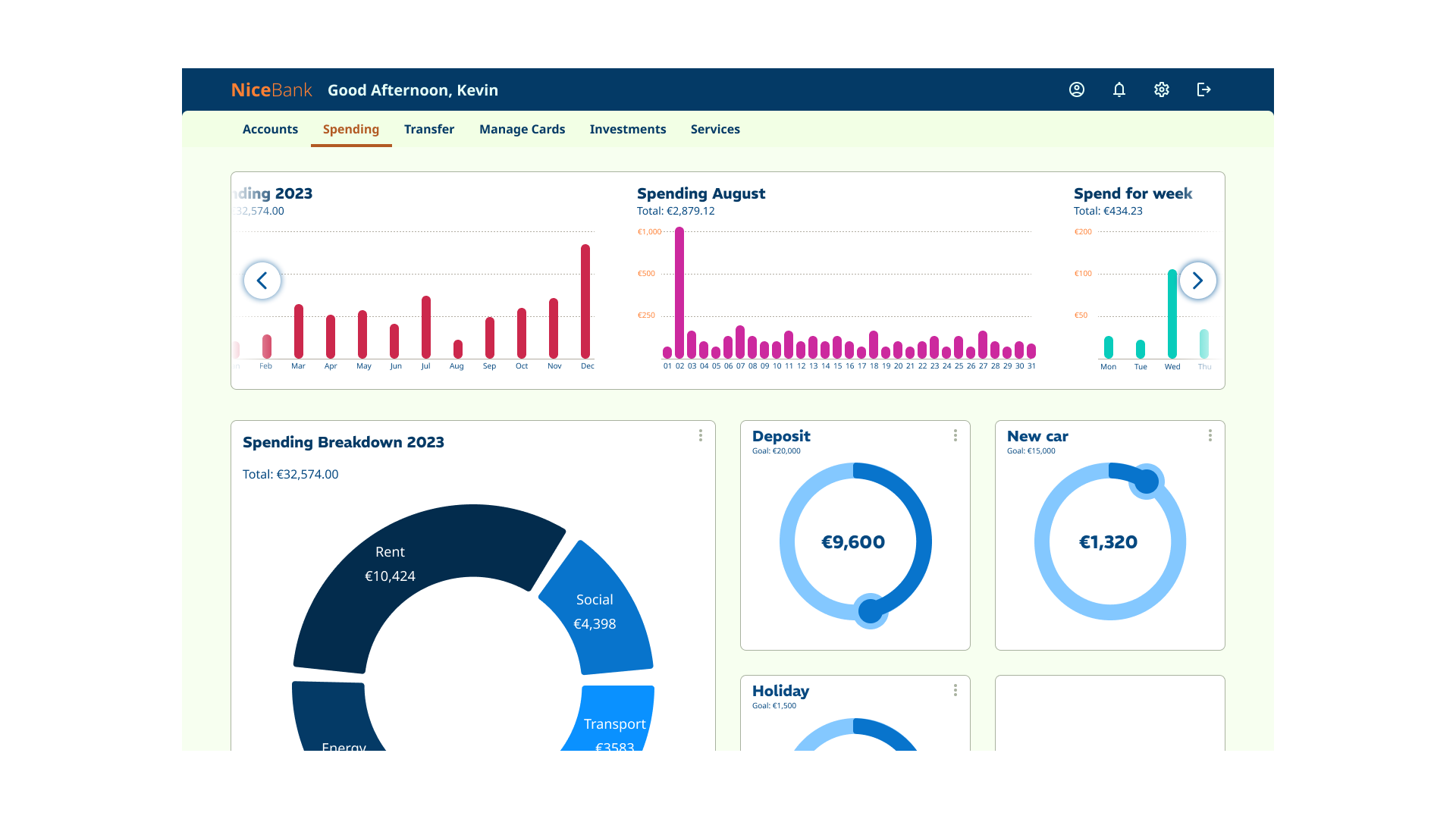 Desktop account details screen - iteration