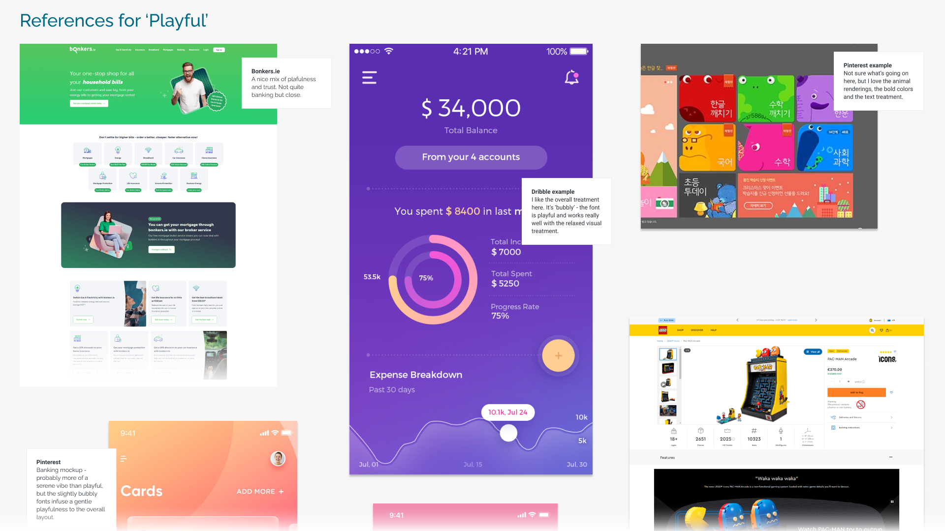 References for playful app design