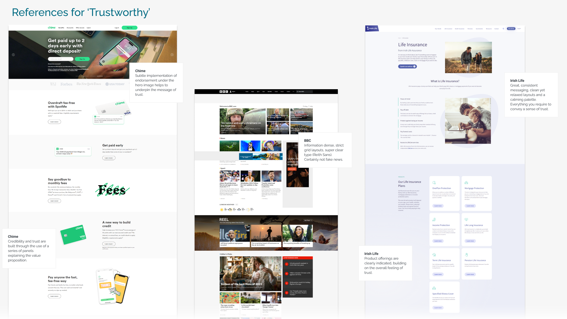 References for trustworthy app design