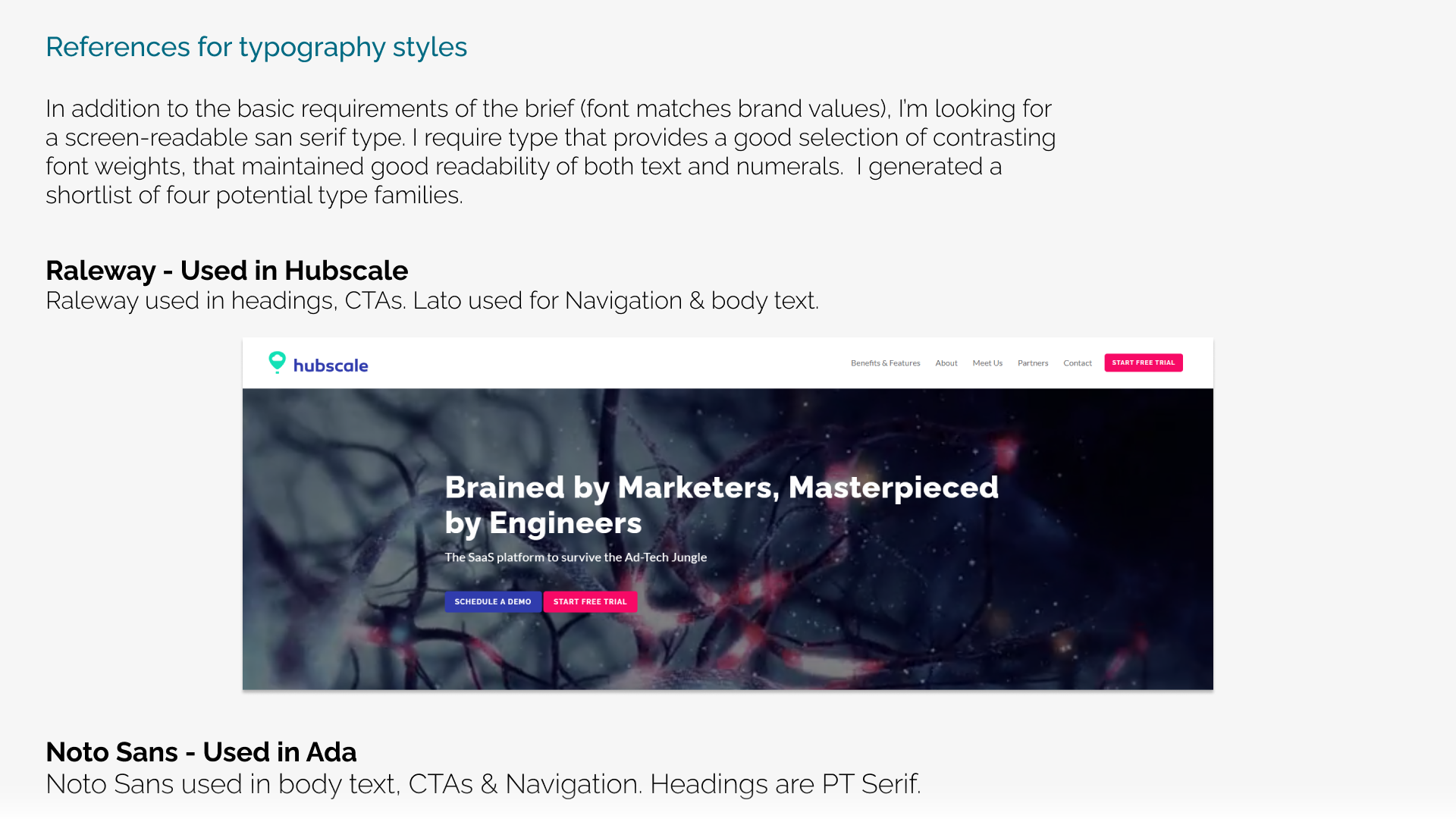 References for typographic styles