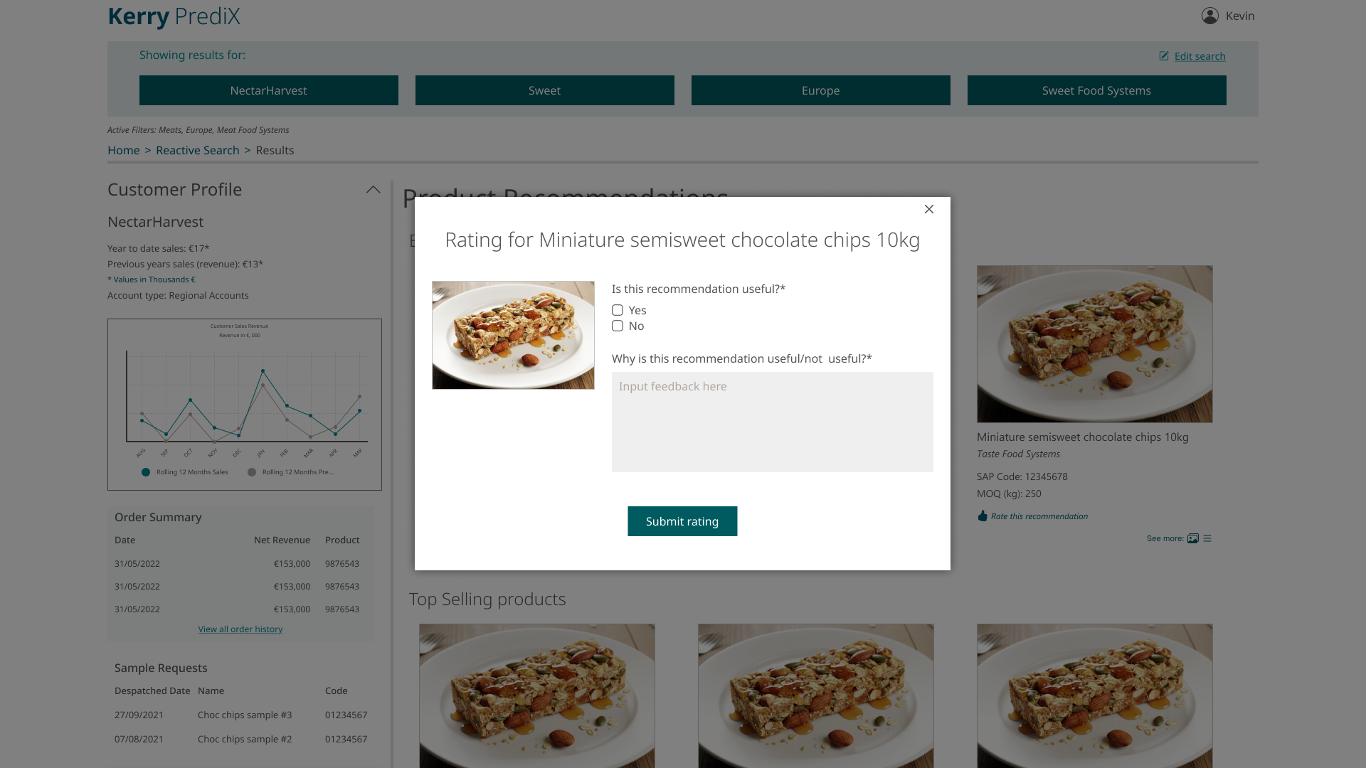 SKU rating prototype