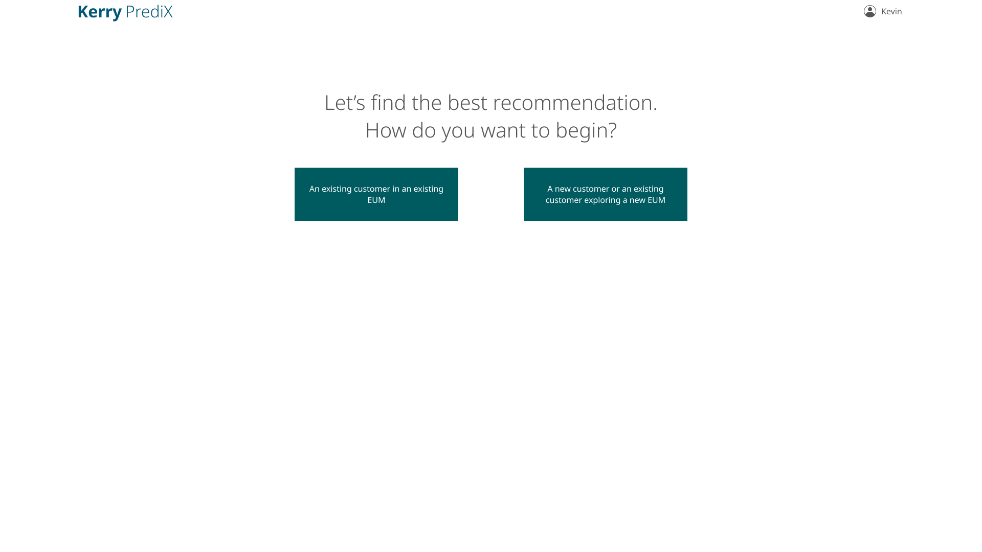 PrediX landing - choose flow