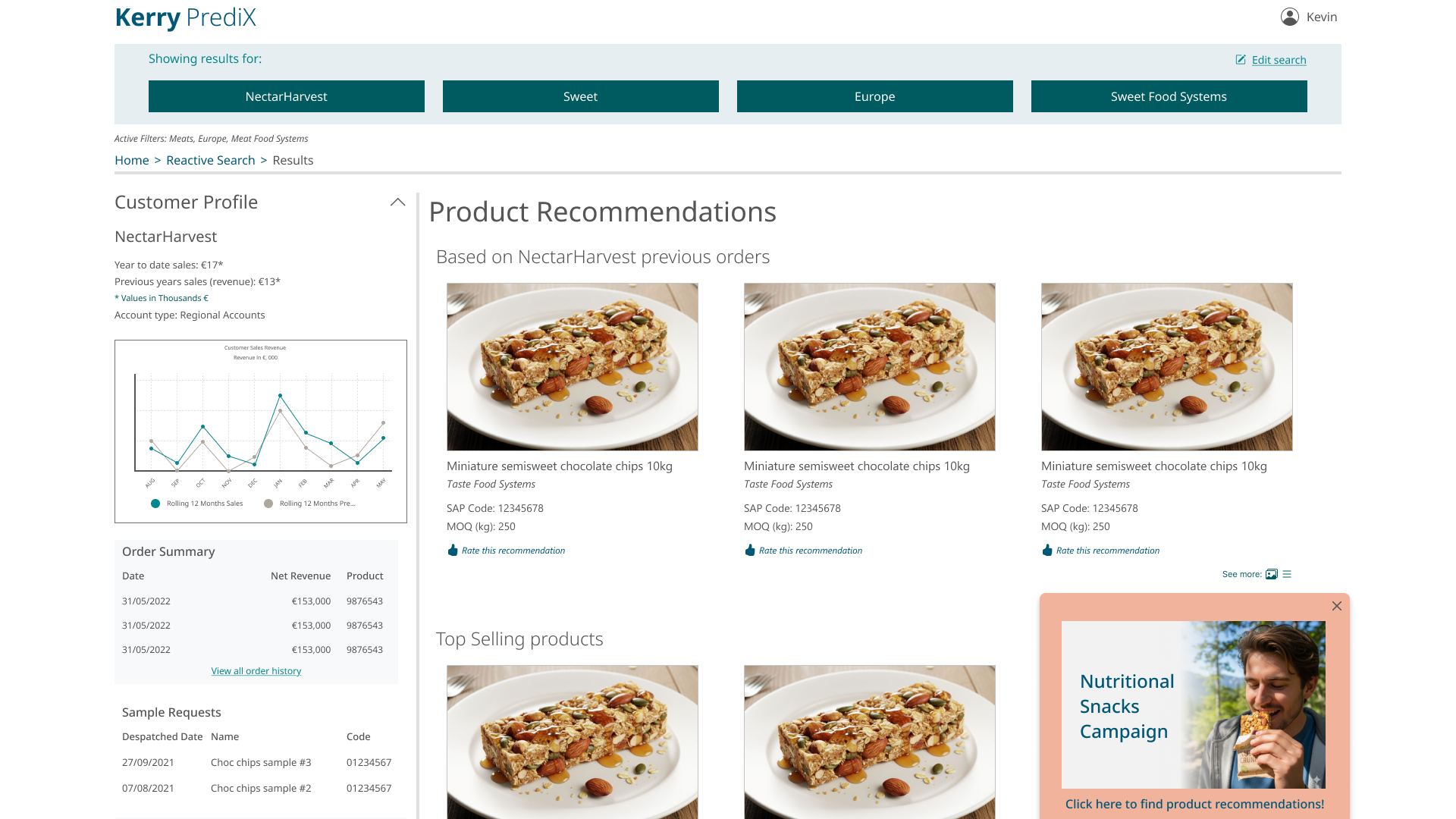 Campaigns pop-up CTA